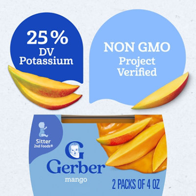 Gerber 2nd Foods Natural Mango Baby Food Tub - 2-4 Oz - Image 2