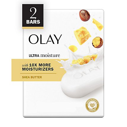 Olay Moisture Outlast Ultra Moisture Shea Butter Beauty Bar with Vitamin B3 Complex - 2-3.75 Oz - Image 1