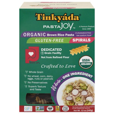 Tinkyada Pasta Joy Ready Brown Rice Pasta Organic Spirals Bag - 12 Oz - Image 2