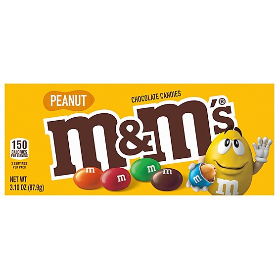 M&M'S Peanut Chocolate Candy Box - 3.1 Oz