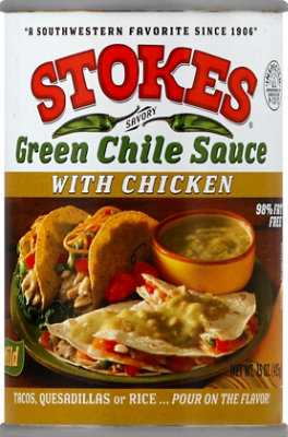 Stokes Green Chile Sauce With Chicken Mild Can - 15 Oz - Image 2