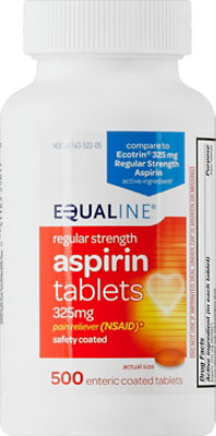 Signature Select/Care Aspirin Pain Reliever 325mg NSAID Enteric Coated Tablet - 500 Count - Image 2