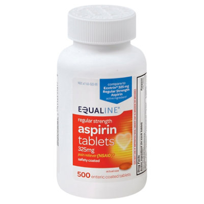 Signature Care Aspirin Pain Reliever 325mg NSAID Enteric Coated Tablet - 500 Count