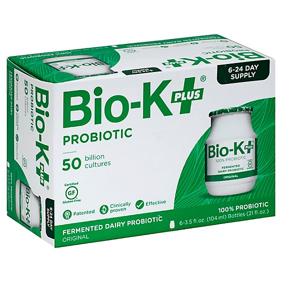 Bio-K Plus Acidophilus Original - 6-3.5 Fl. Oz.