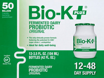 Bio-K Plus Probiotic Fermented Dairy Original Bottles - 12-3.5 Fl. Oz. - Image 2