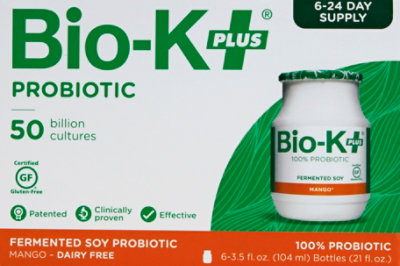 Bio-K Plus Acidophilus Soy Dairy Free - 6-3.5 Fl. Oz. - Image 2