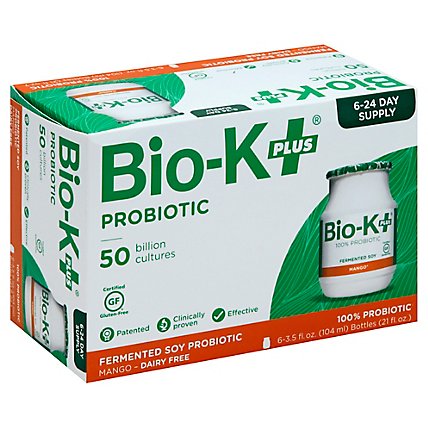 Bio-K Plus Acidophilus Soy Dairy Free - 6-3.5 Fl. Oz. - Image 1