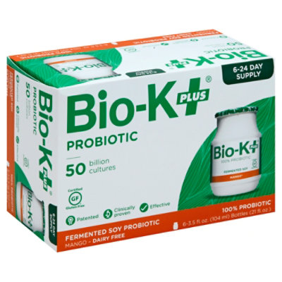 Bio-K Plus Acidophilus Soy Dairy Free - 6-3.5 Fl. Oz. - Image 1