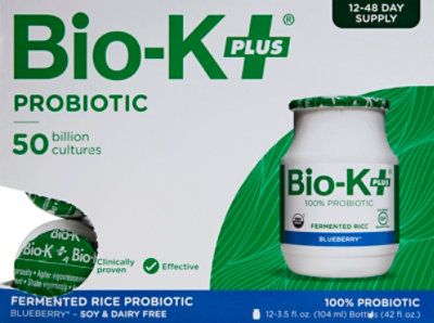 Bio-K Plus Probiotic Organic Fermented Rice Bottles - 12-3.5 Oz - Image 2