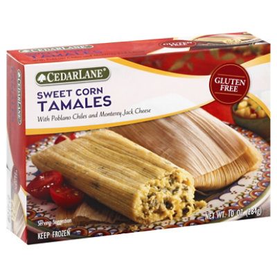 Cedarlane Frozen Meal Tamales Sweet Corn - 10 Oz