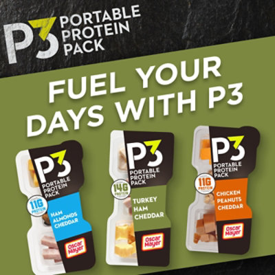 P3 Portable Protein Snack with Turkey Ham & Cheddar Cheese - 2.3 Oz - Image 4