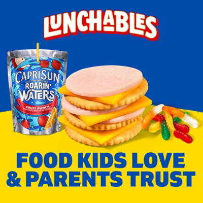 Lunchables Turkey & Reduced Fat Cheddar Cracker Stackers w/ Gummy Worms & Capri Sun 100% Juice - 9.2 Oz - Image 5