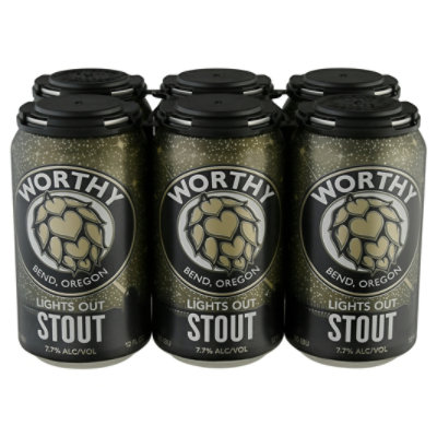 Worthy Lights Out Extrea Stout In Cans - 6-12 Fl. Oz.