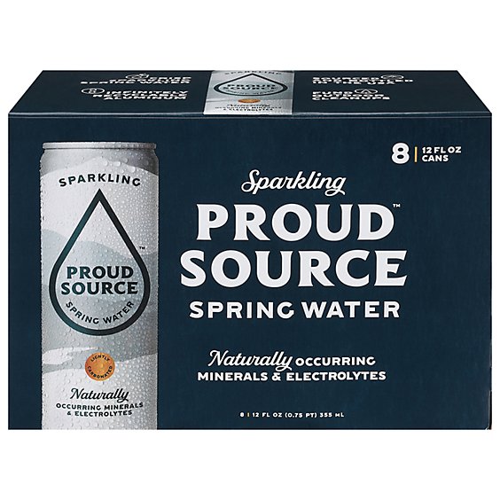 Proud Source Sparkling Spring Water - 8-12 Fl. Oz