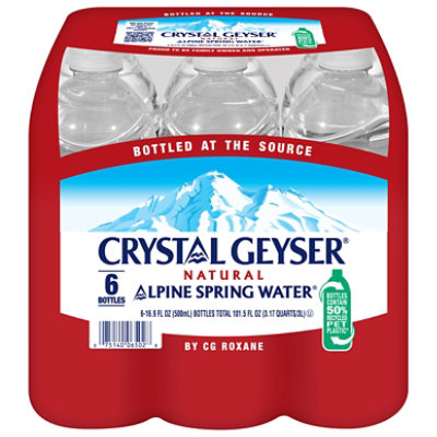 Crystal Geyser Spring Water Natural Alpine - 6-16.9 Fl. Oz. - Image 1