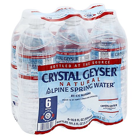 Crystal Geyser Spring Water Natural Alpine - 6-16.9 Fl. Oz.
