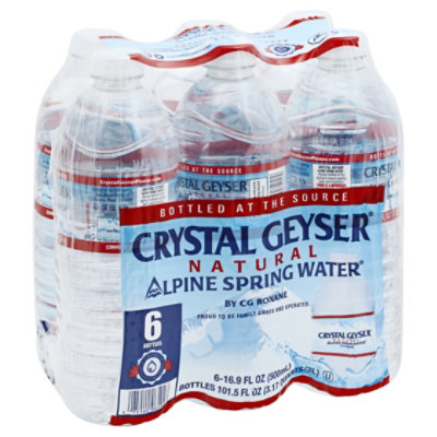  Crystal Geyser Spring Water Natural Alpine - 6-16.9 Fl. Oz. 