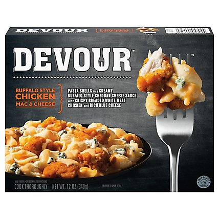 DEVOUR Buffalo Style Chicken Mac & Cheese Frozen Meal Box - 12 Oz - Image 5