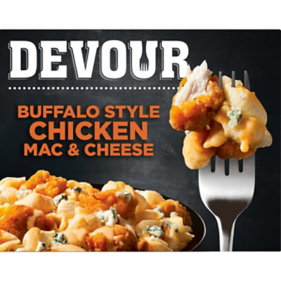 DEVOUR Buffalo Style Chicken Mac & Cheese with Buffalo Cheddar Cheese Sauce & Blue Cheese Frozen Meal - 12 Oz - Image 1