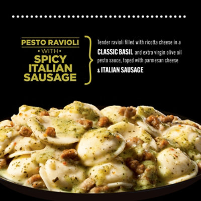 DEVOUR Pesto Ravioli with Spicy Italian Sausage & Classic Basil Frozen Meal Box - 12 Oz - Image 5