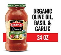 Bertolli Pasta Sauce Organic Olive Oil Basil & Garlic Jar - 24 Oz