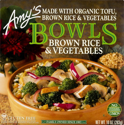 Amys Bowls Brown Rice & Vegetables - 10 Oz - Image 1