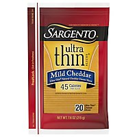 Sargento Cheese Slices Ultra Thin Mild Cheddar 20 Count - 7.60 Oz - Image 2
