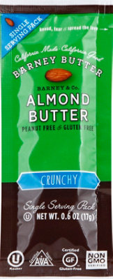 Barney Butter Almond Butter Crunchy Single Serving Pack - 0.6 Oz - Image 2