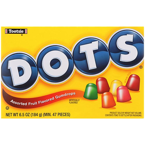 DOTS Assorted Fruit Flavored Gumdrops Theater Box - 6.5 Oz