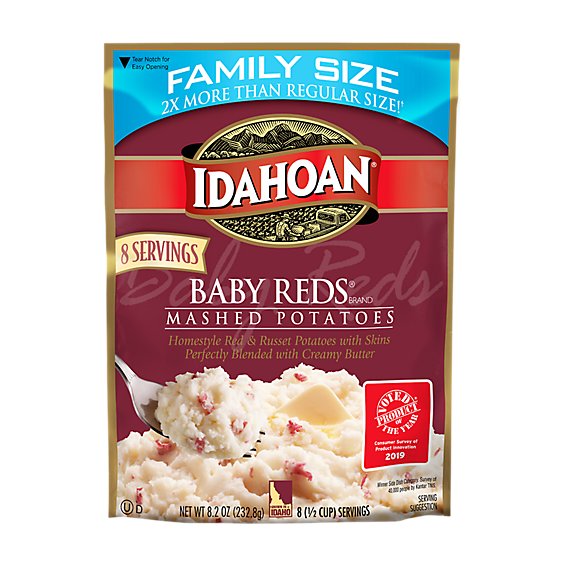 Idahoan Baby Reds Mashed Potatoes Family Size Pouch - 8.2 Oz