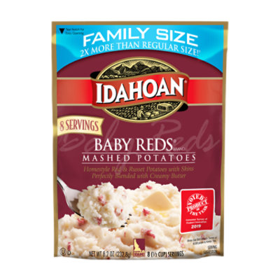 Idahoan Baby Reds Mashed Potatoes Family Size Pouch - 8.2 Oz