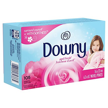 Downy Fabric Softener Dryer Sheets April Fresh - 105 Count - Image 2