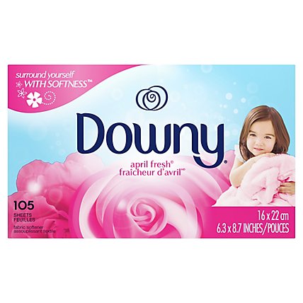 Downy Fabric Softener Dryer Sheets April Fresh - 105 Count - Image 1
