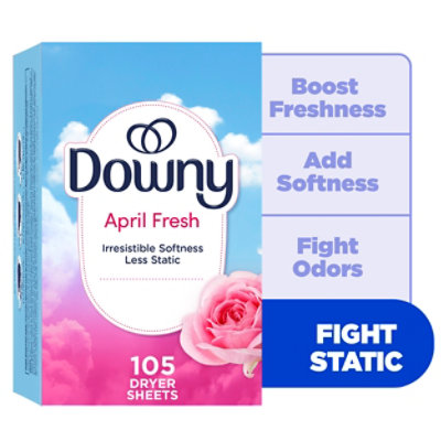 Downy Fabric Softener Dryer Sheets April Fresh - 105 Count - Image 2