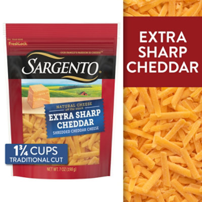 Sargento Shredded Extra Sharp Natural Cheddar Cheese - 7 Oz - Image 1