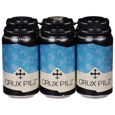 Crux Pilz Beer In Cans - 6-12 Fl. Oz.