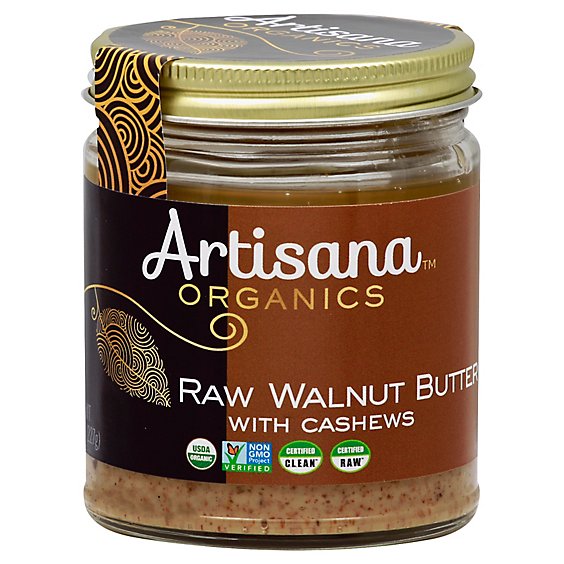 Artisana Organics Nut Butter with Cashews Raw Walnut - 8 Oz