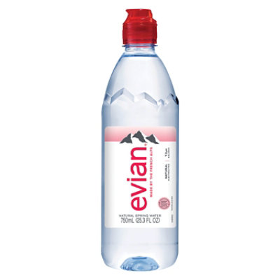 evian Natural Spring Water Bottle - 750 Ml