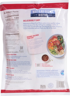 waterfront BISTRO Boneless Skin On Wild Alaskan Pink Salmon Fillets - 16 Oz - Image 5