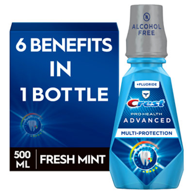 Crest Pro Health Advanced Alcohol Free Multi Protection Anticavity Fluoride Mouthwash - 500 Ml