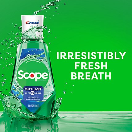 Crest Scope Outlast Mouthwash Fresh Mint - 1 Liter - Image 3