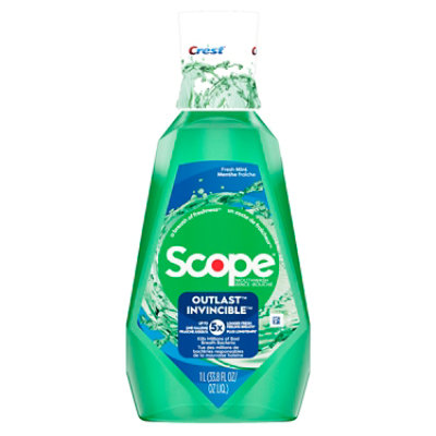 Crest Scope Outlast Mouthwash Fresh Mint - 1 Liter - Image 7