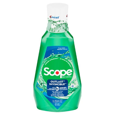 Crest Scope Outlast Mouthwash Fresh Mint - 1 Liter