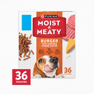 Moist & Meaty Dog Food Dry Burger With Cheddar Cheese 36 Count - 216 Oz - Image 5