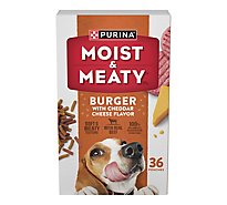 Moist & Meaty Dog Food Dry Burger With Cheddar Cheese 36 Count - 216 Oz