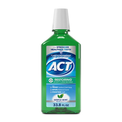 ACT Mouthwash Anticavity Fluoride Mint Burst - 33.8 Z - Image 2