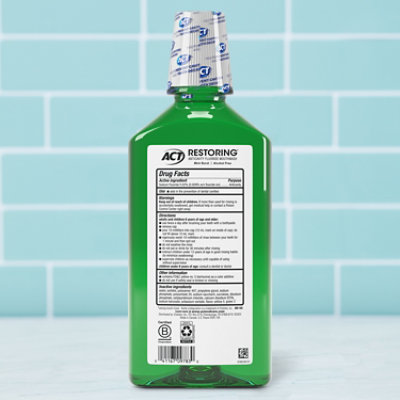 ACT Restoring Anticavity Fluoride Mouthwash Mint Burst - 33.8 Fl. Oz. - Image 2