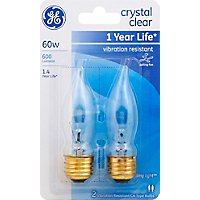 GE Light Bulbs Crystal Clear CA Type Ceiling Fan 60 Watts - 2 Count - Image 2