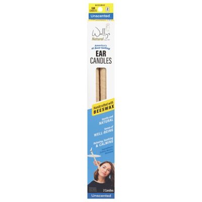 Wally Ear Candle Beeswax Plain - 2 Count - Image 2