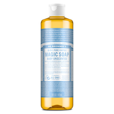 Dr. Bronner's Unscented Pure-Castile Magic Soap - 16 Fl. Oz. - Image 1